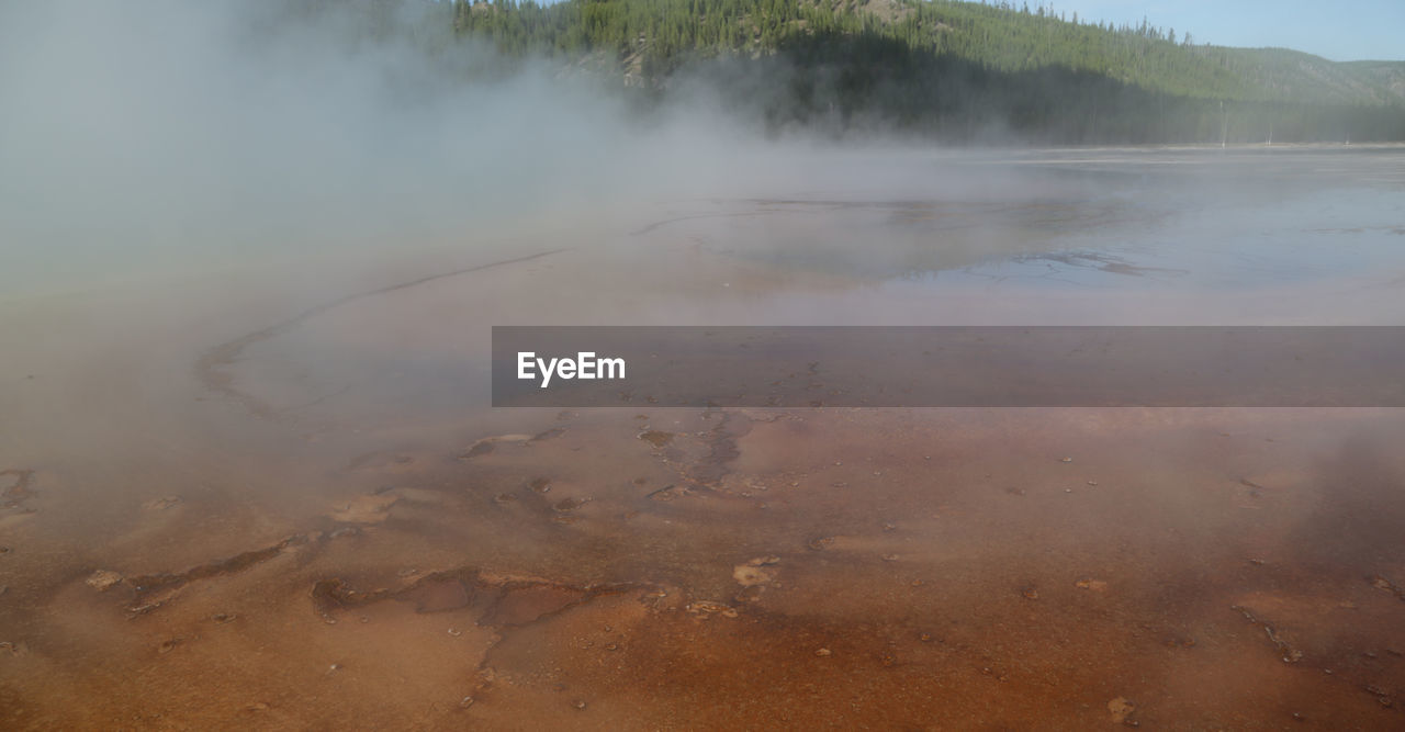 SCENIC VIEW OF LAKE DURING FOG