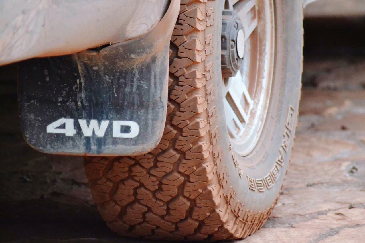 CLOSE-UP OF TIRE ON CAR