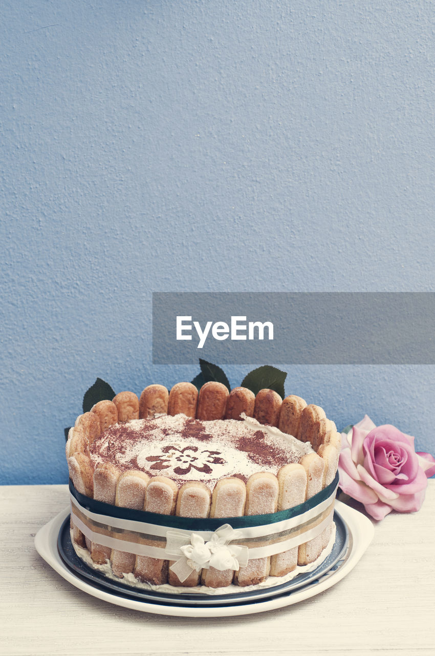 Close-up of cake on table