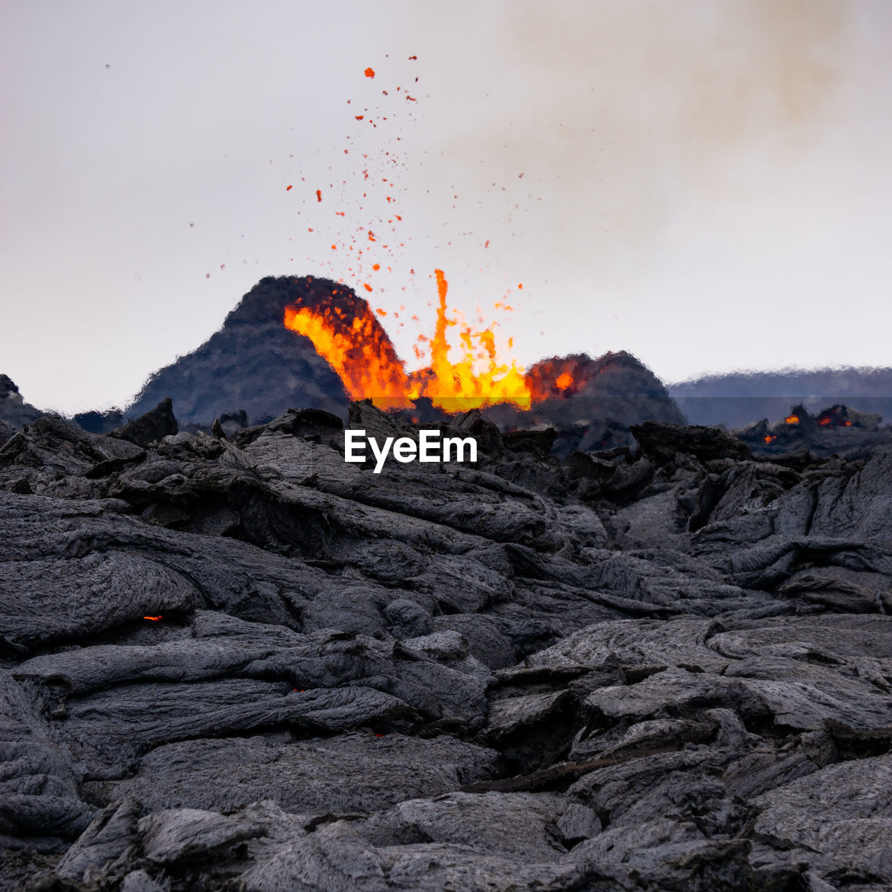Volcanic eruption in mt fagradalsfjall, southwest iceland. the eruption began in march 2021.