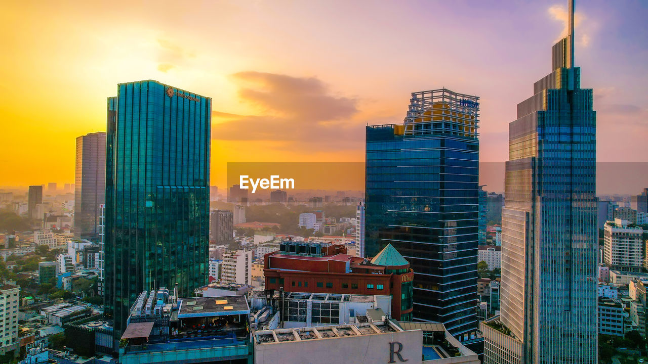 modern buildings in city against sky