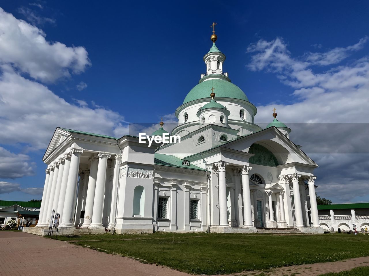 Low angle view of church against sky