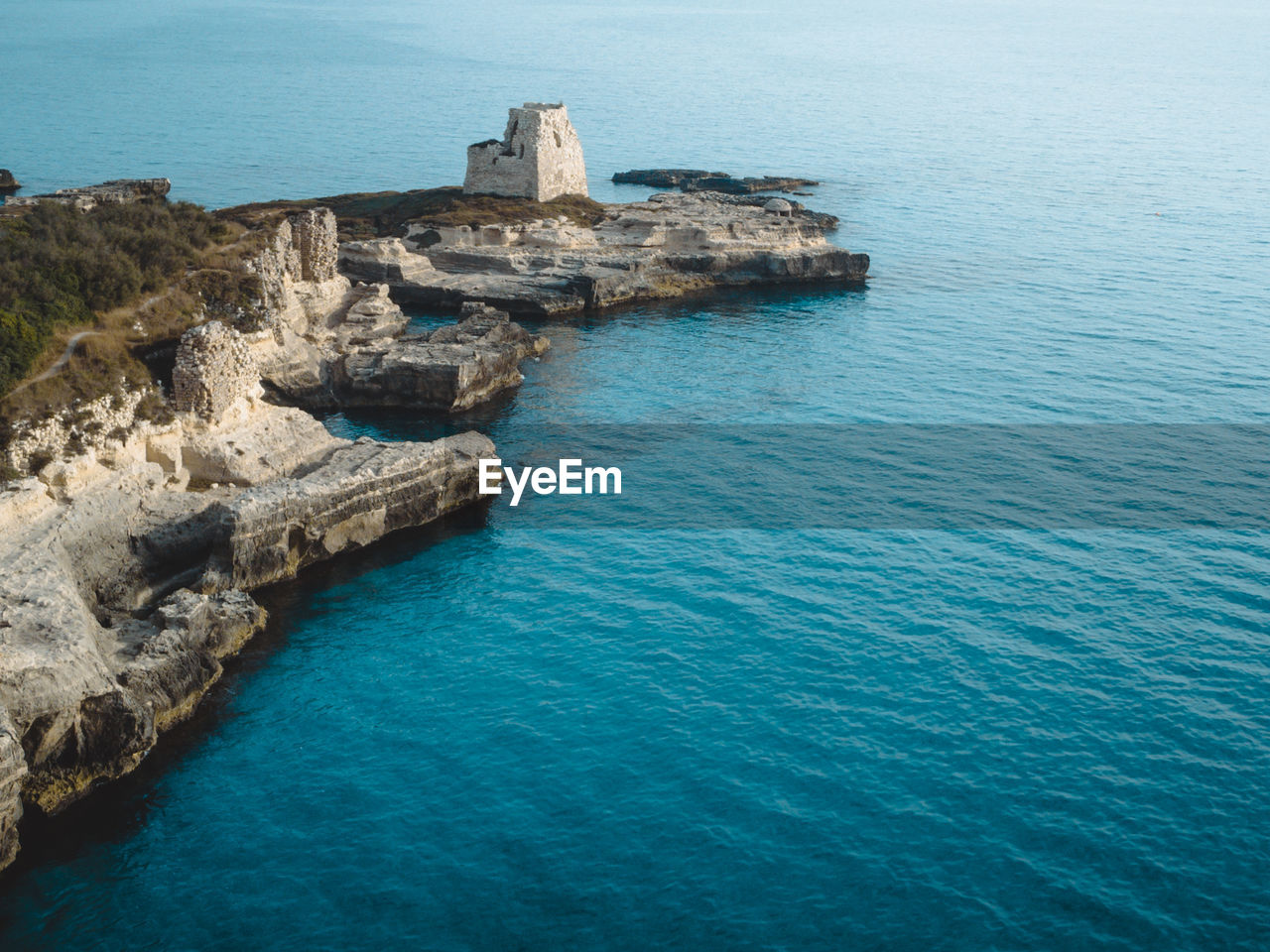 A great view on the grotta della poesia in puglia