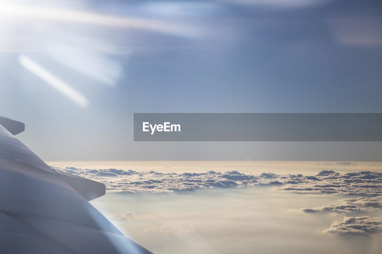 Scenic view of cloudscape seen from airplane
