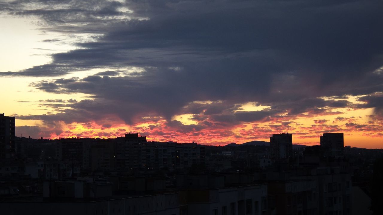 SUNSET OVER CITY