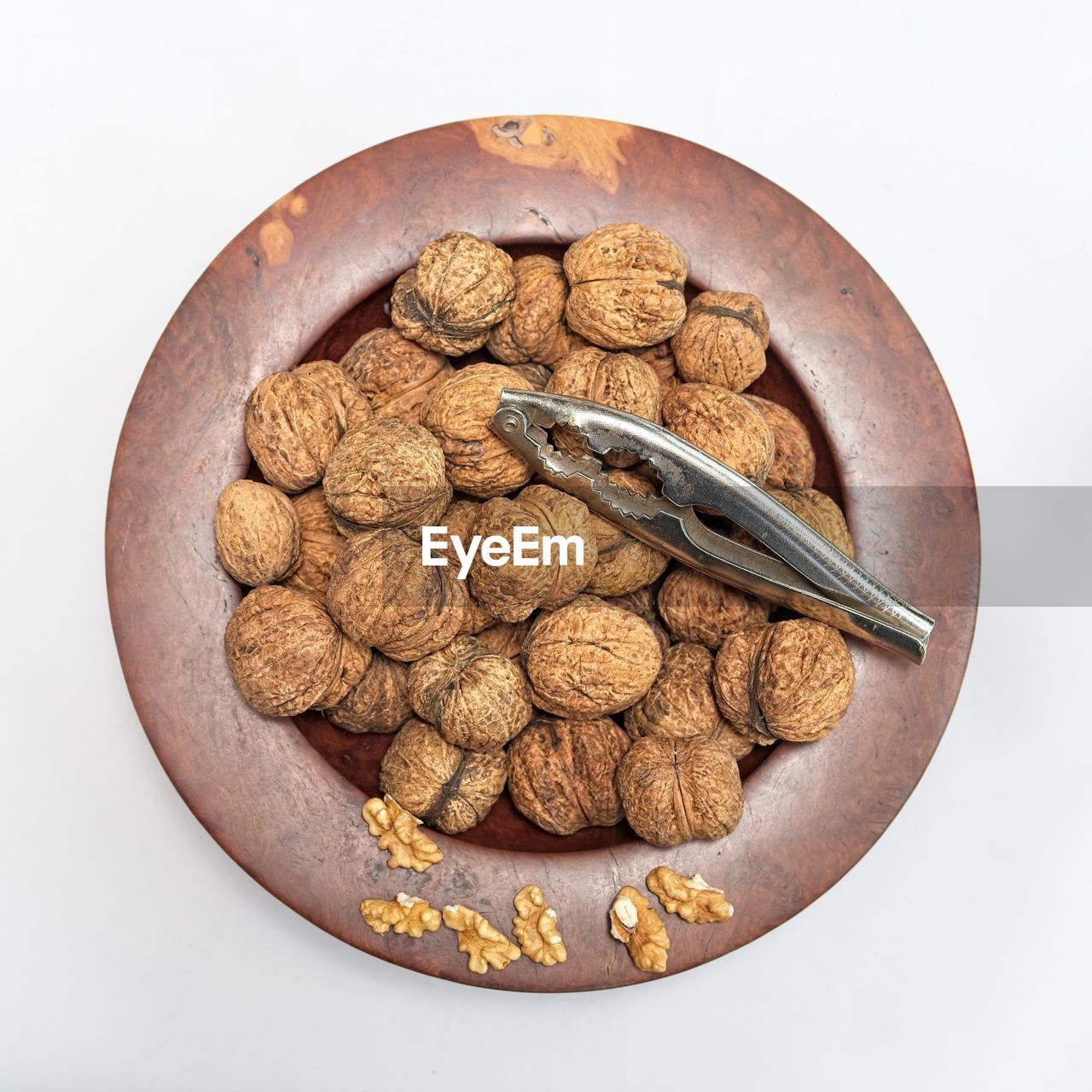 food and drink, food, healthy eating, wellbeing, studio shot, white background, indoors, freshness, produce, nut, nut - food, no people, large group of objects, directly above, still life, fruit, bowl, cut out, nuts & seeds, close-up, brown