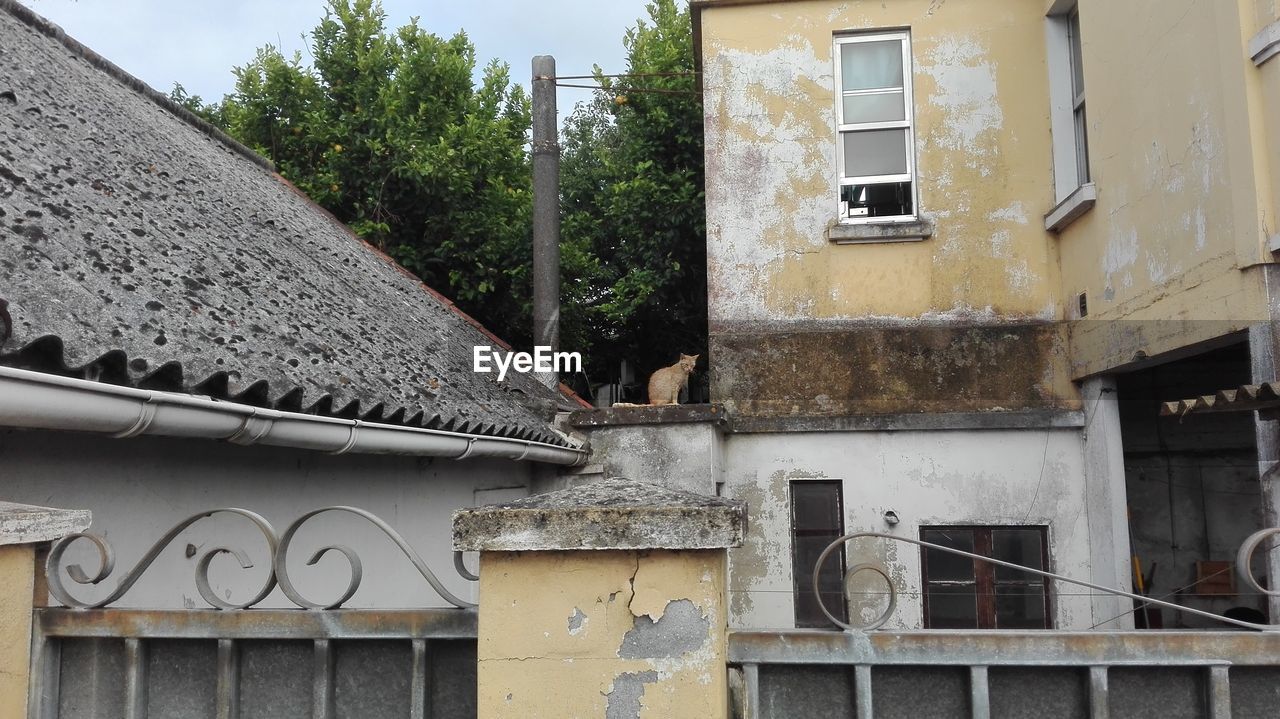 Close-up of house against sky