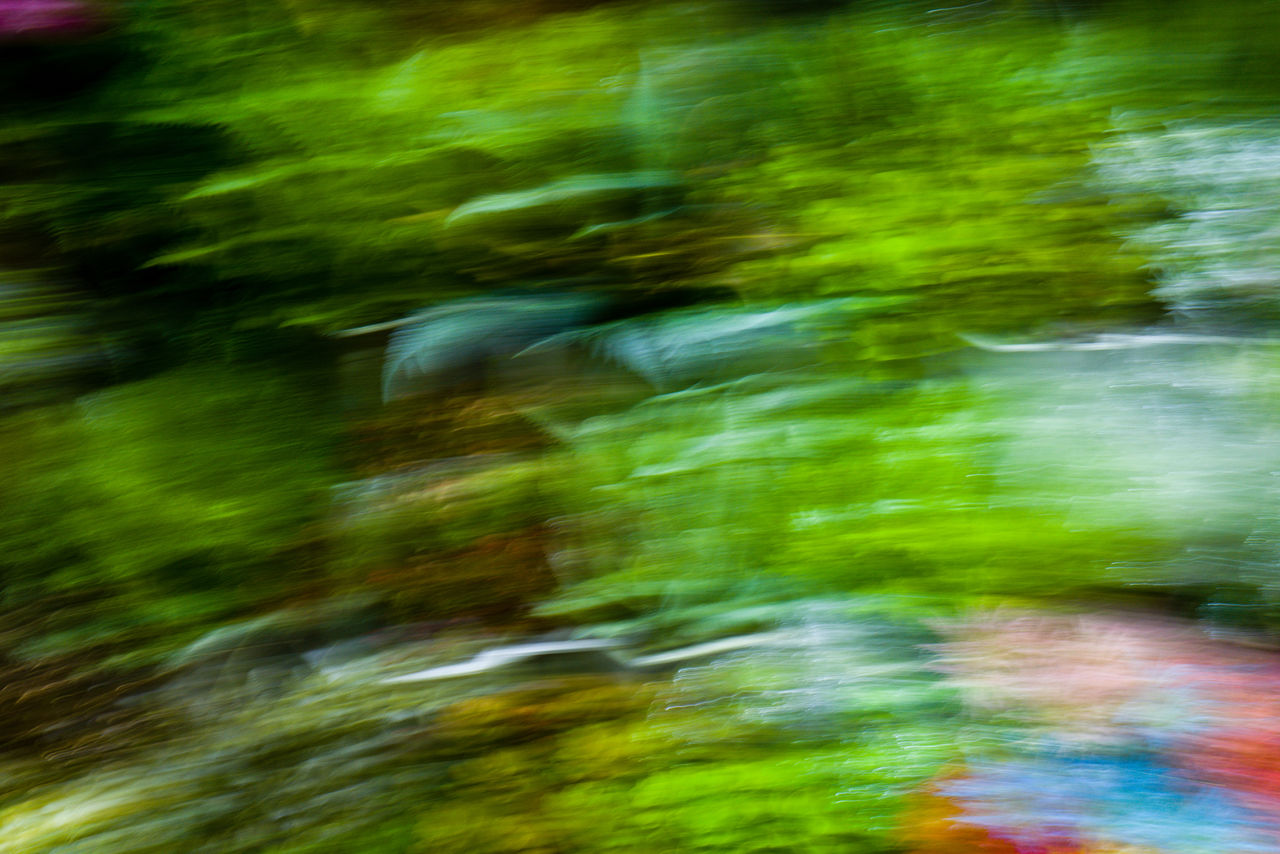 Blurred motion with a colorful background