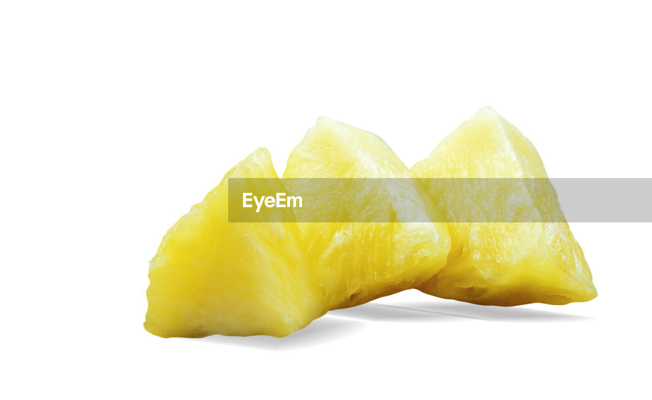 food, food and drink, cut out, plant, fruit, produce, white background, studio shot, freshness, yellow, healthy eating, wellbeing, indoors, no people, cuisine, dish, slice, snack