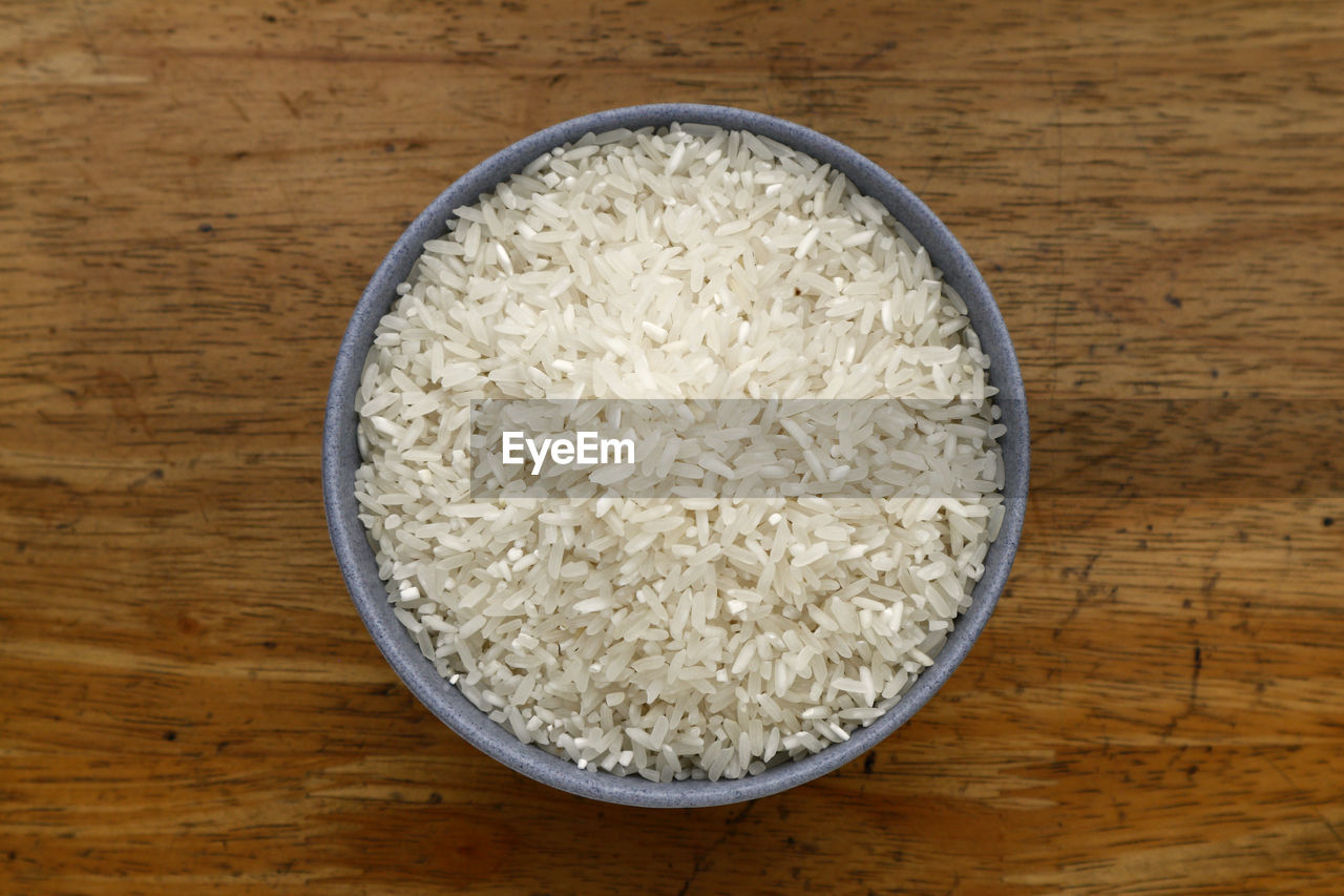 Directly above shot of rice in bowl