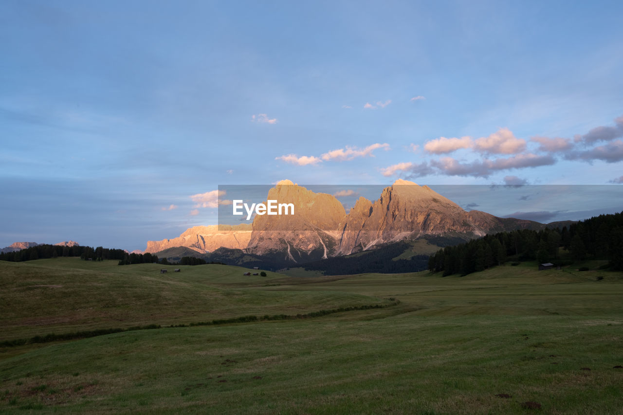 Sunset in alpi di siusi