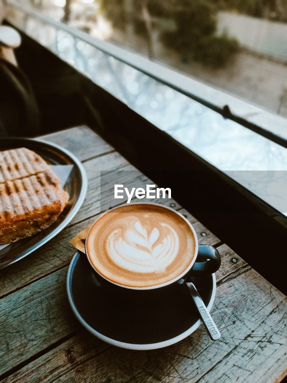 Coffee cup on table