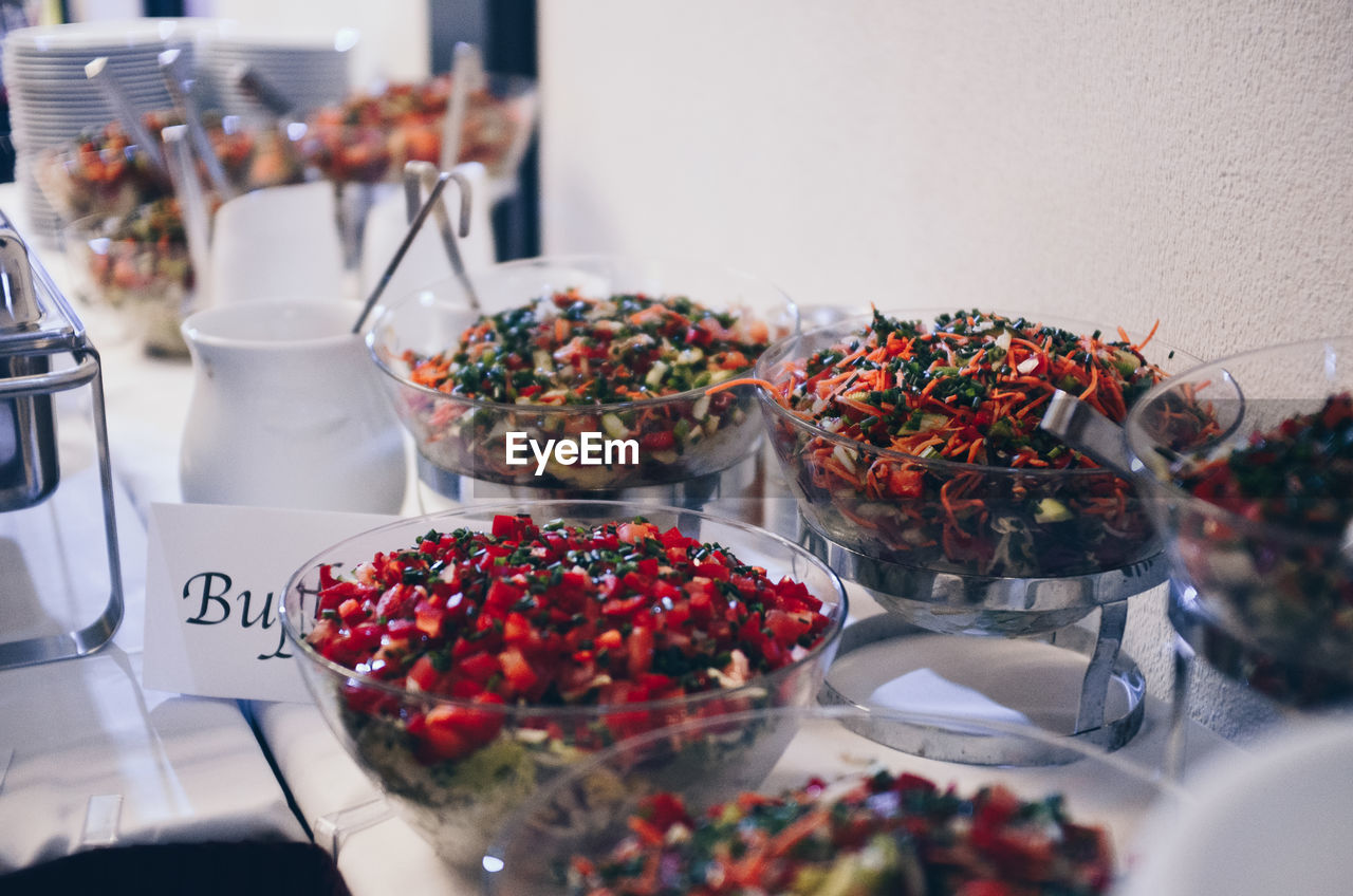 Close-up of food in bowl on table