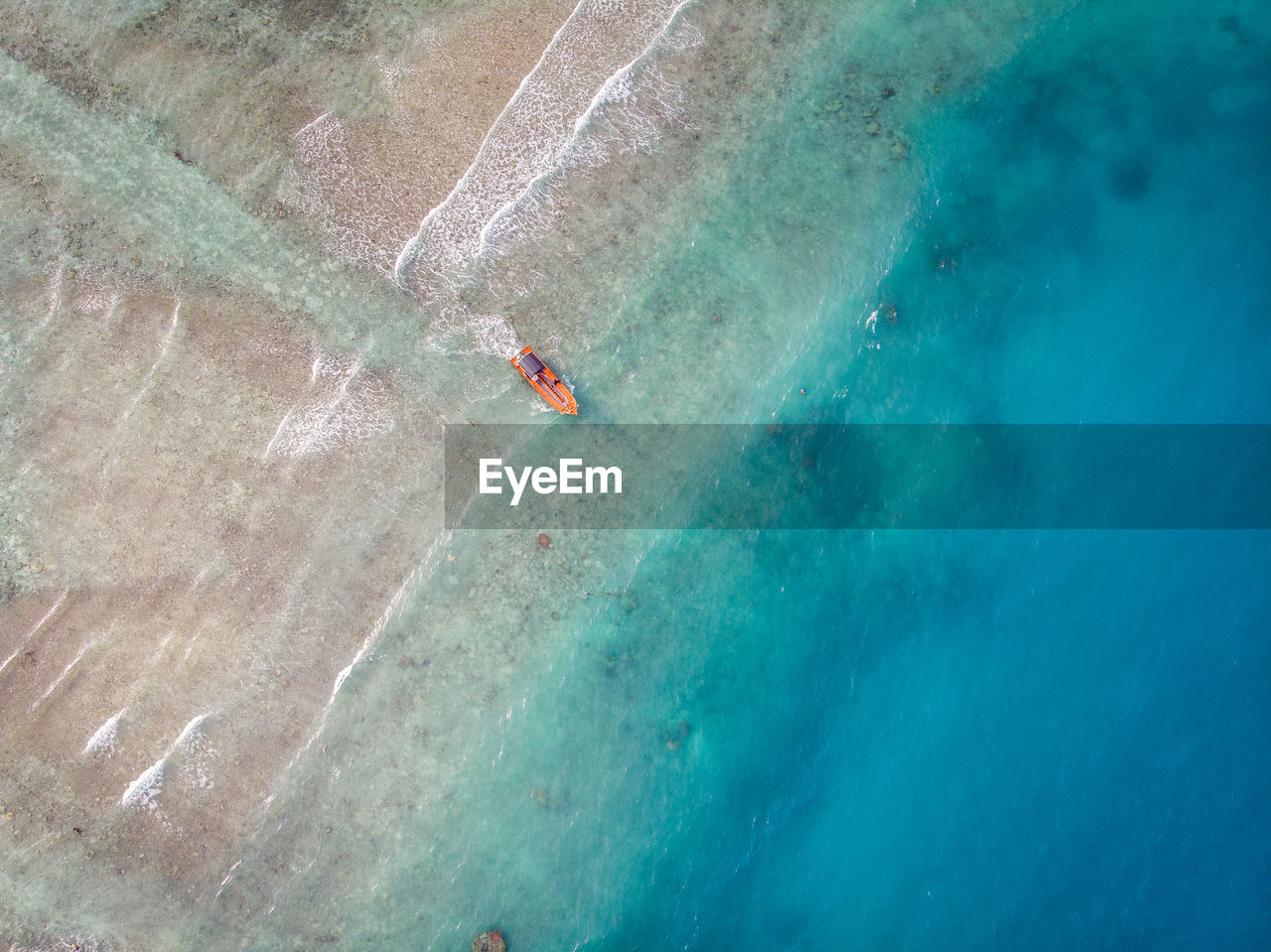 High angle view of sea