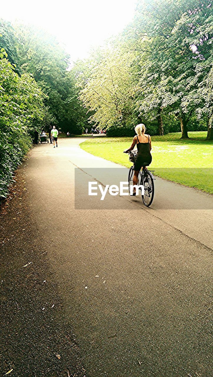 View of people on day out in park