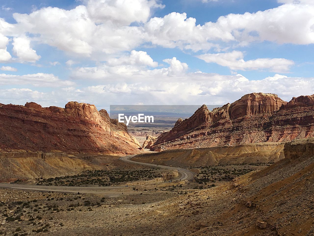 PANORAMIC VIEW OF ROCK FORMATION AGAINST SKY
