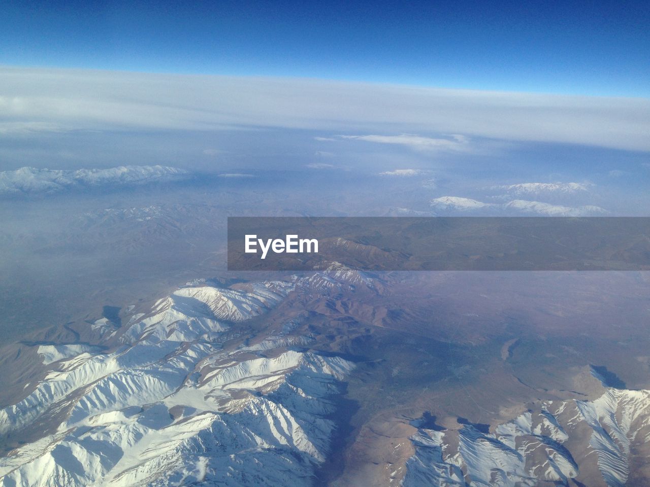 AERIAL VIEW OF LANDSCAPE AGAINST SKY DURING WINTER