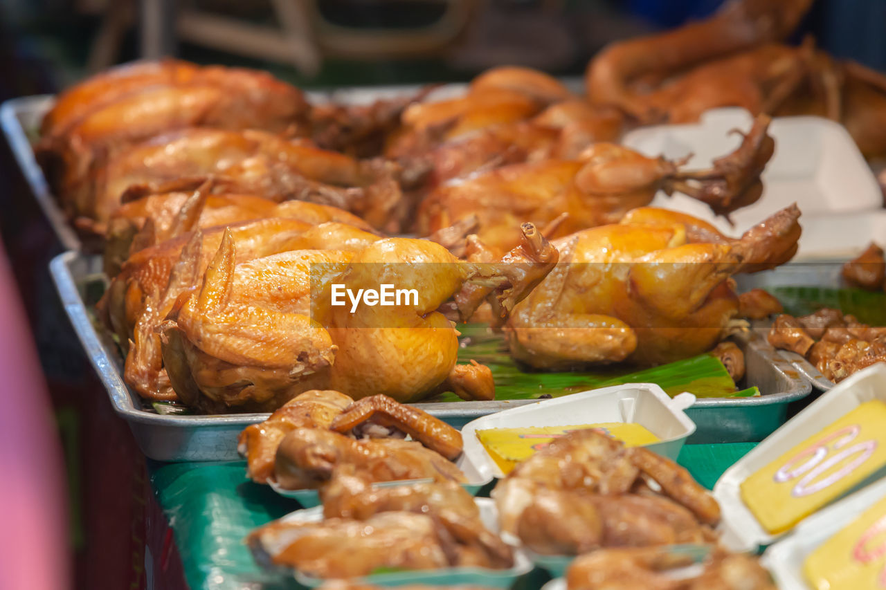 CLOSE-UP OF FOOD SERVED IN PLATE ON TABLE