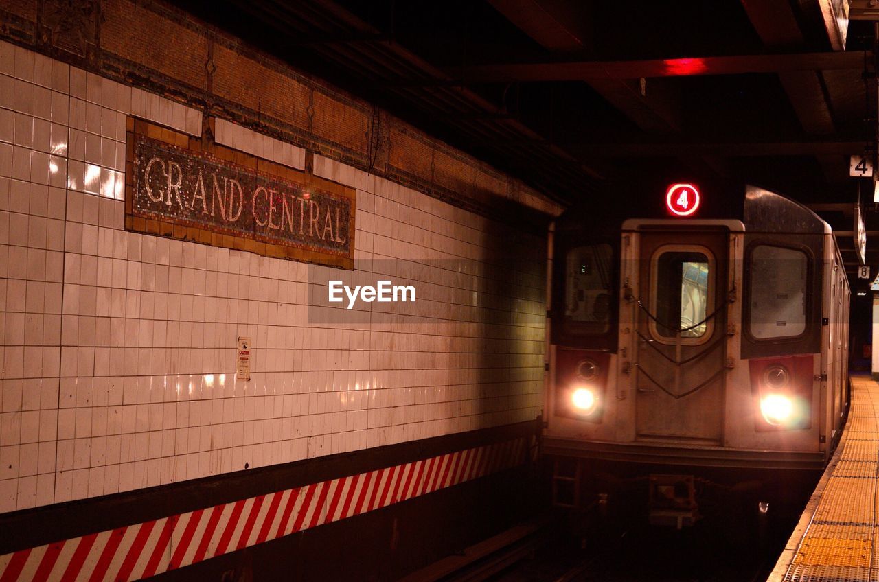 View of an underground railway station