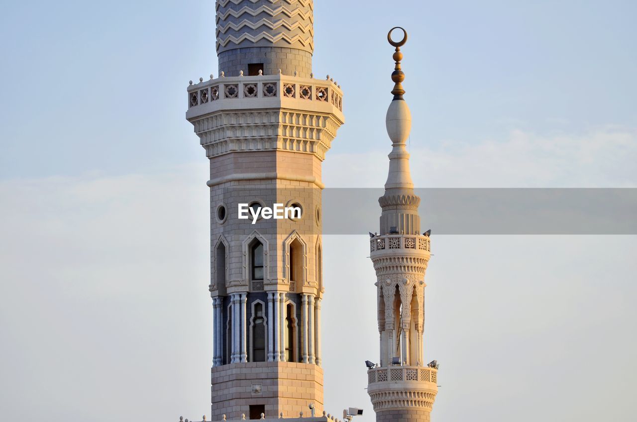 Low angle view of historic building masjid nabawi,