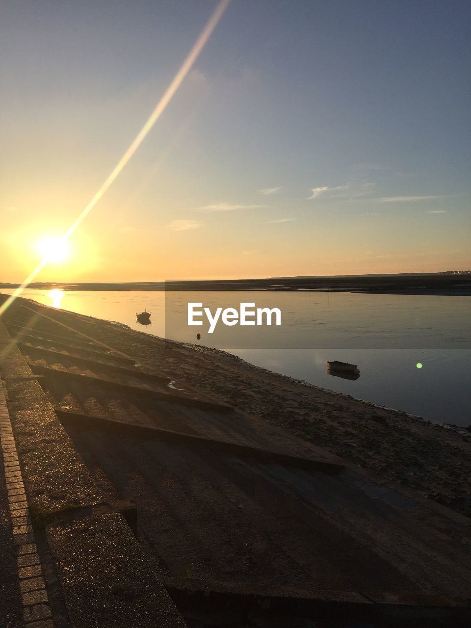 SCENIC VIEW OF SEA DURING SUNSET