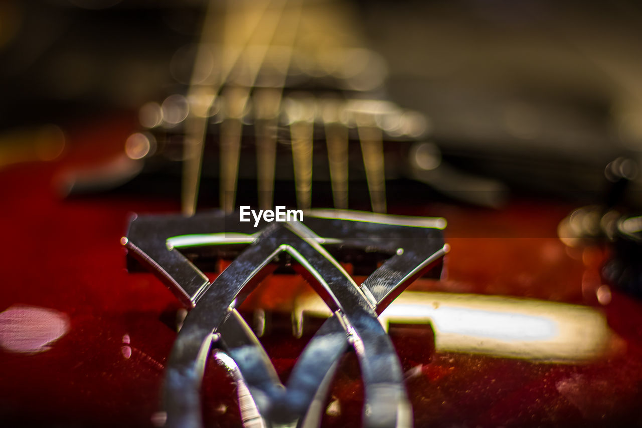 Close-up of guitar strings