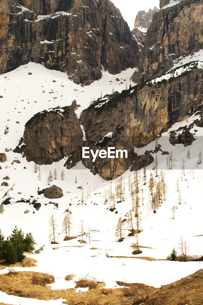 Scenic view of snowcapped mountains