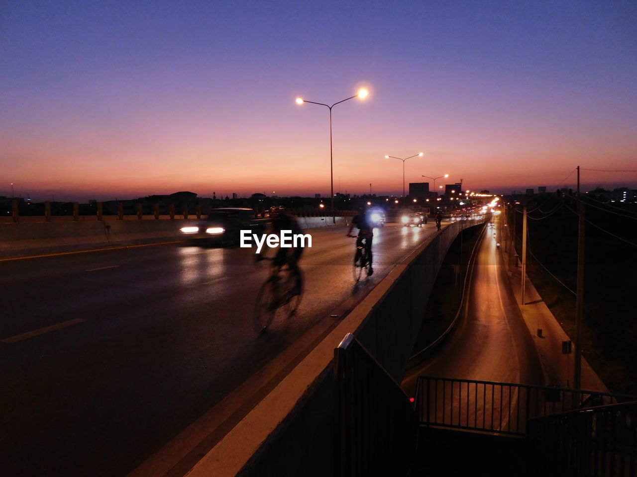 CARS ON ROAD AT NIGHT