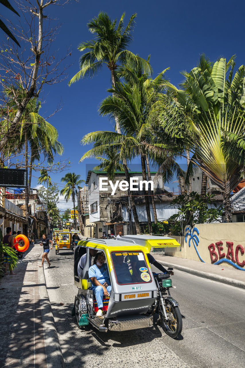 BICYCLES PARKED ON ROAD