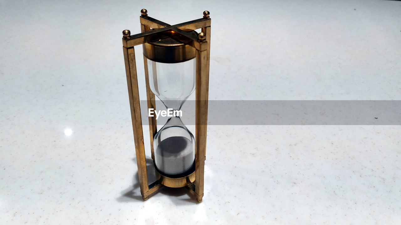 close-up of hourglass