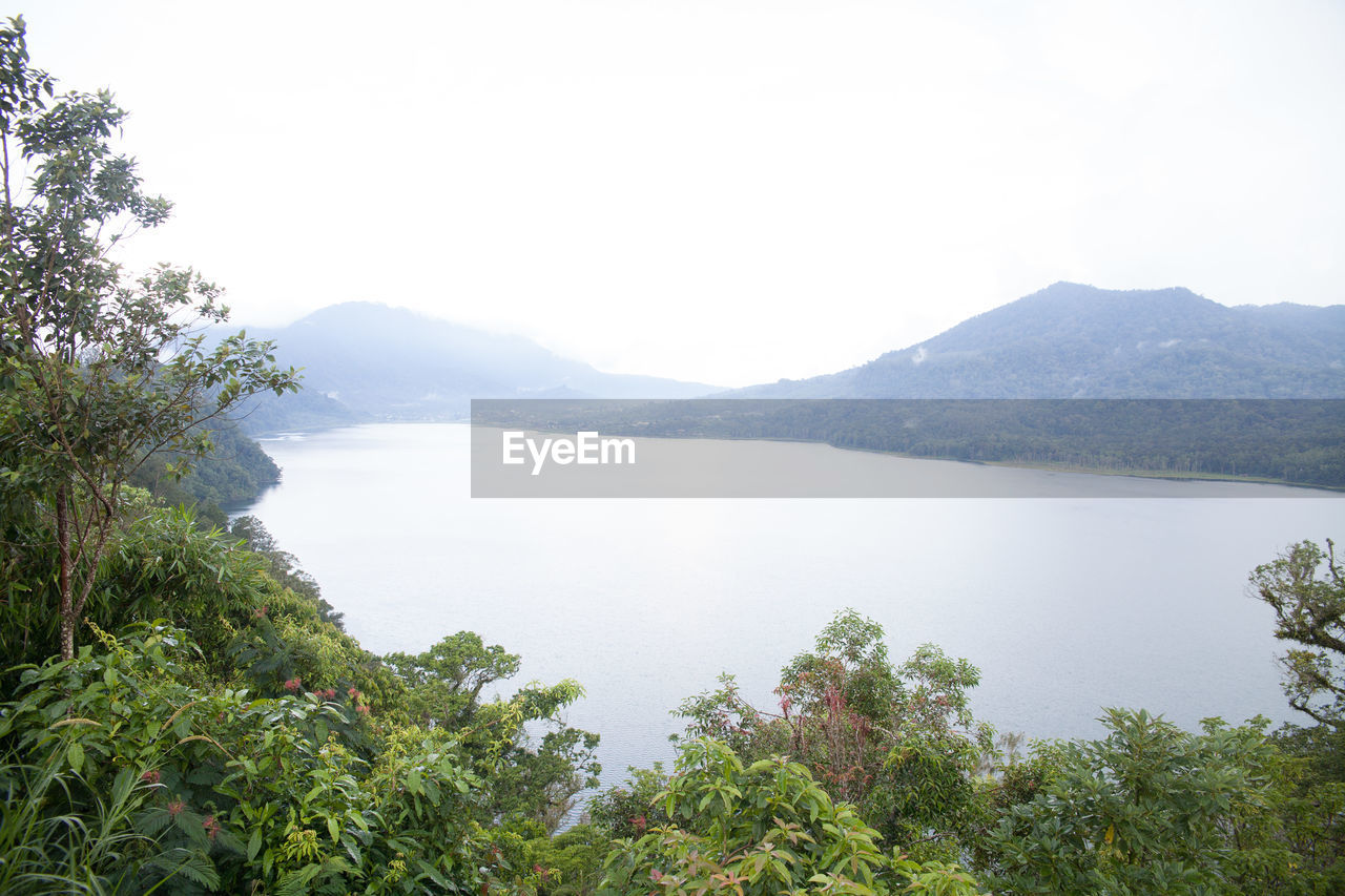 View of a lake with mountain in the background