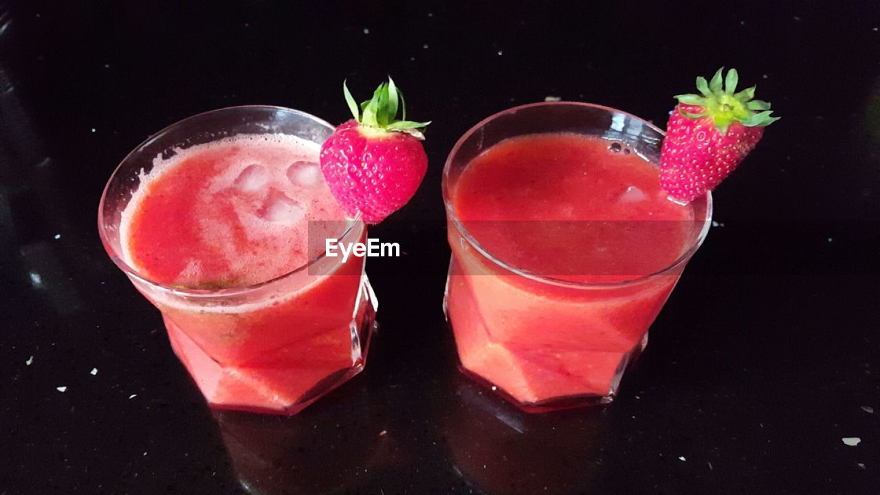 Close-up of drinks on table