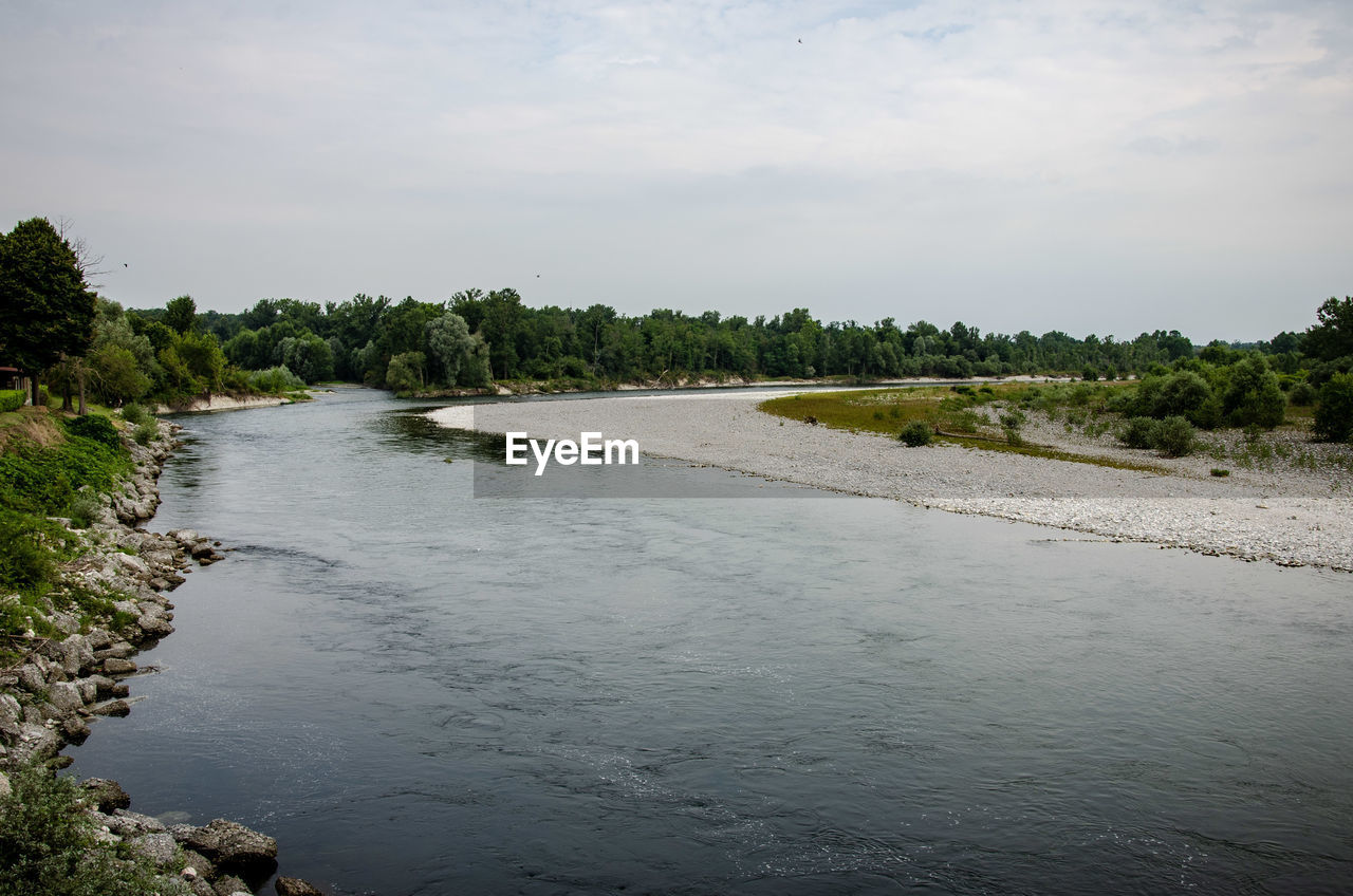 Scenic view of river against sky