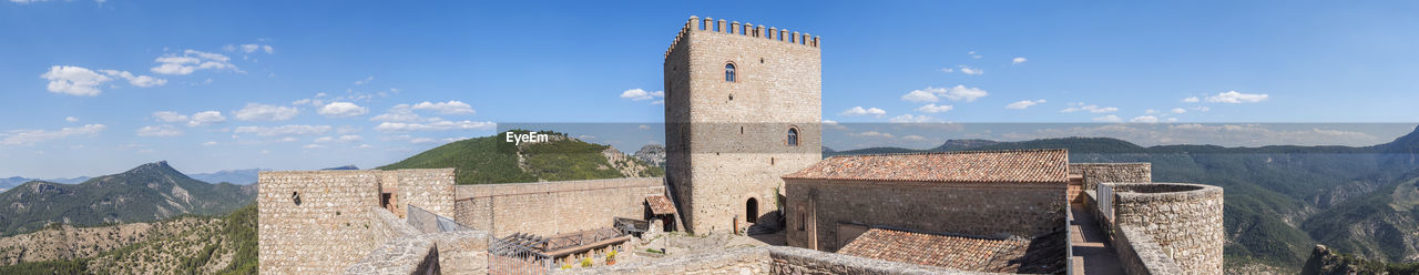 low angle view of fort against sky