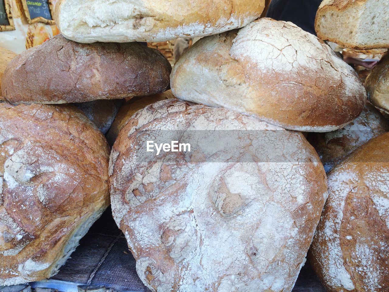 HIGH ANGLE VIEW OF BREAD IN STORE