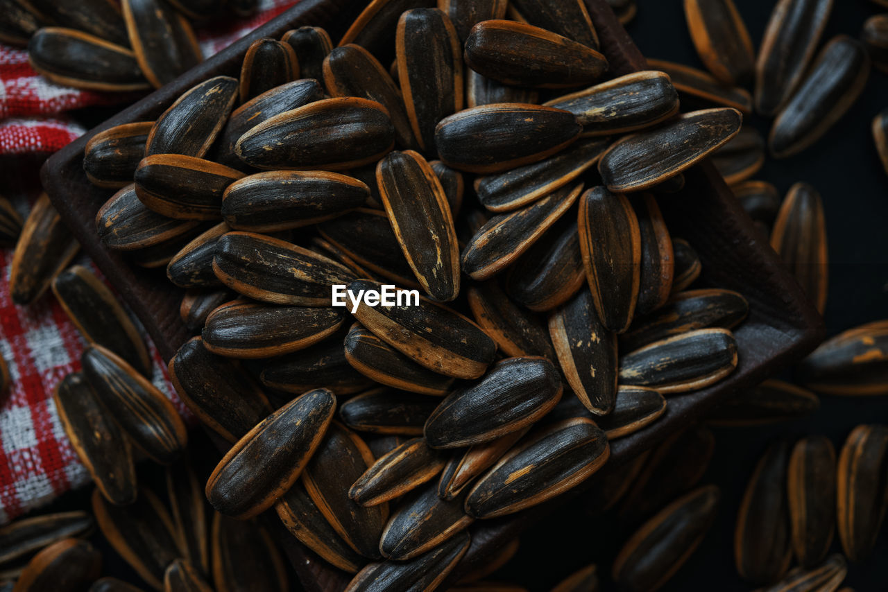 Full frame shot of sun flower seeds 