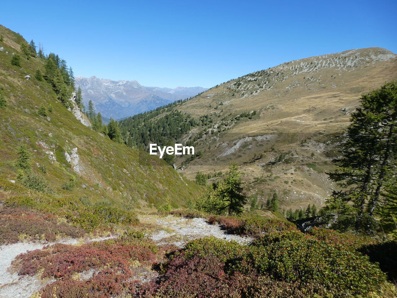 Scenic alpine landscape near colle sibolet