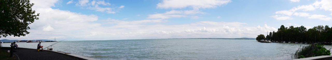PANORAMIC VIEW OF SEA AGAINST CLOUDY SKY