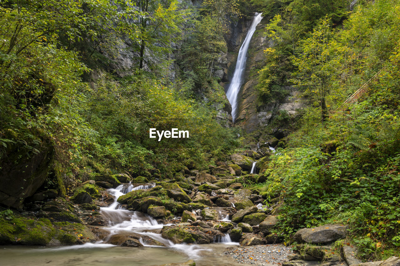 scenic view of waterfall