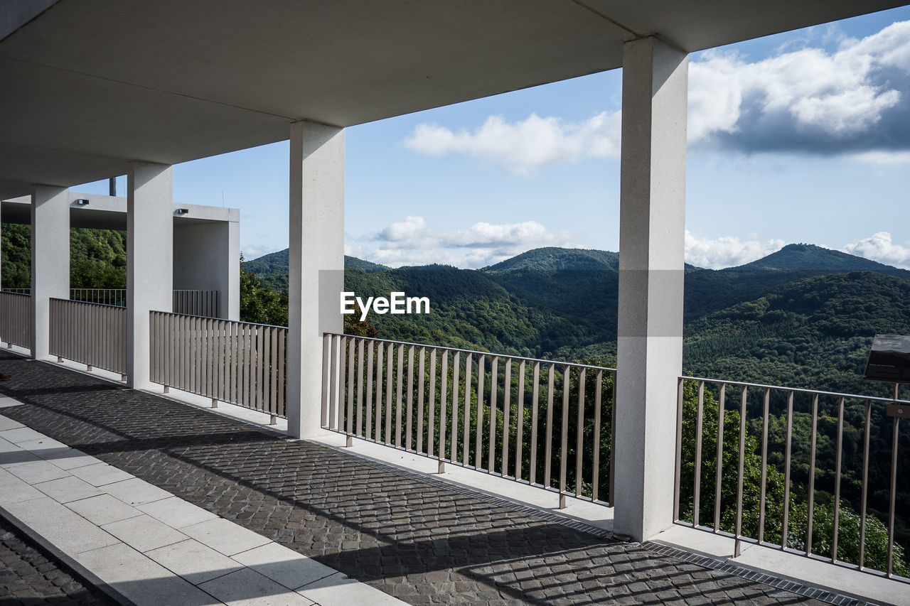 Scenic view of mountains seen from passage