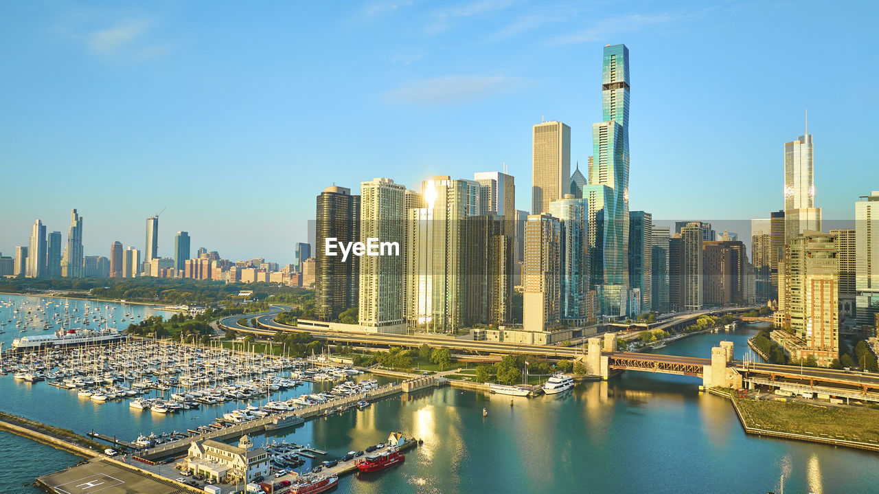 high angle view of cityscape against sky