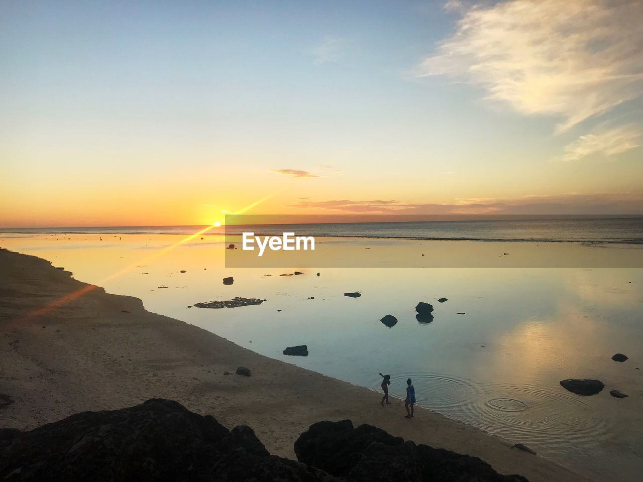 SCENIC VIEW OF SEA DURING SUNSET