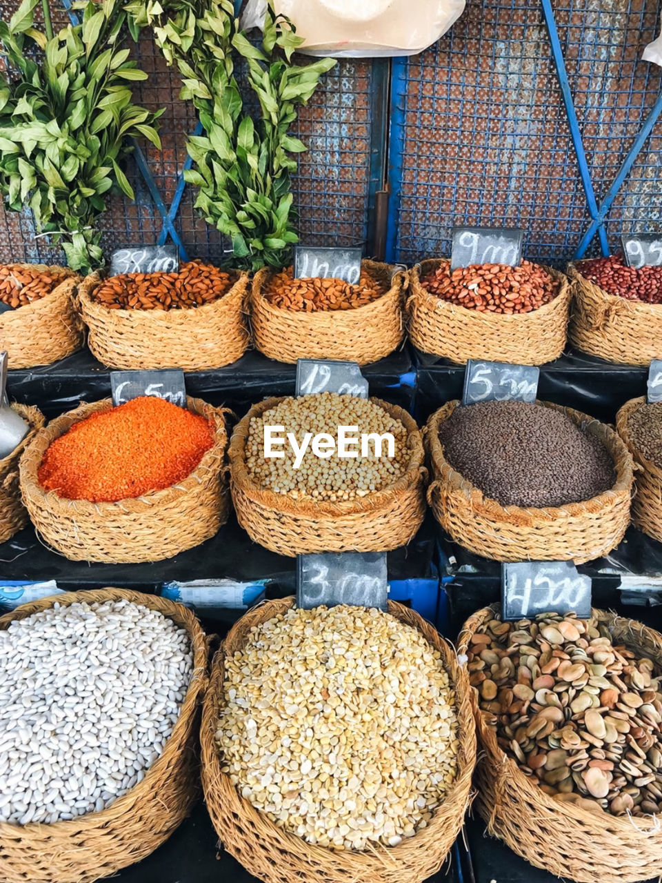 Food for sale at market stall