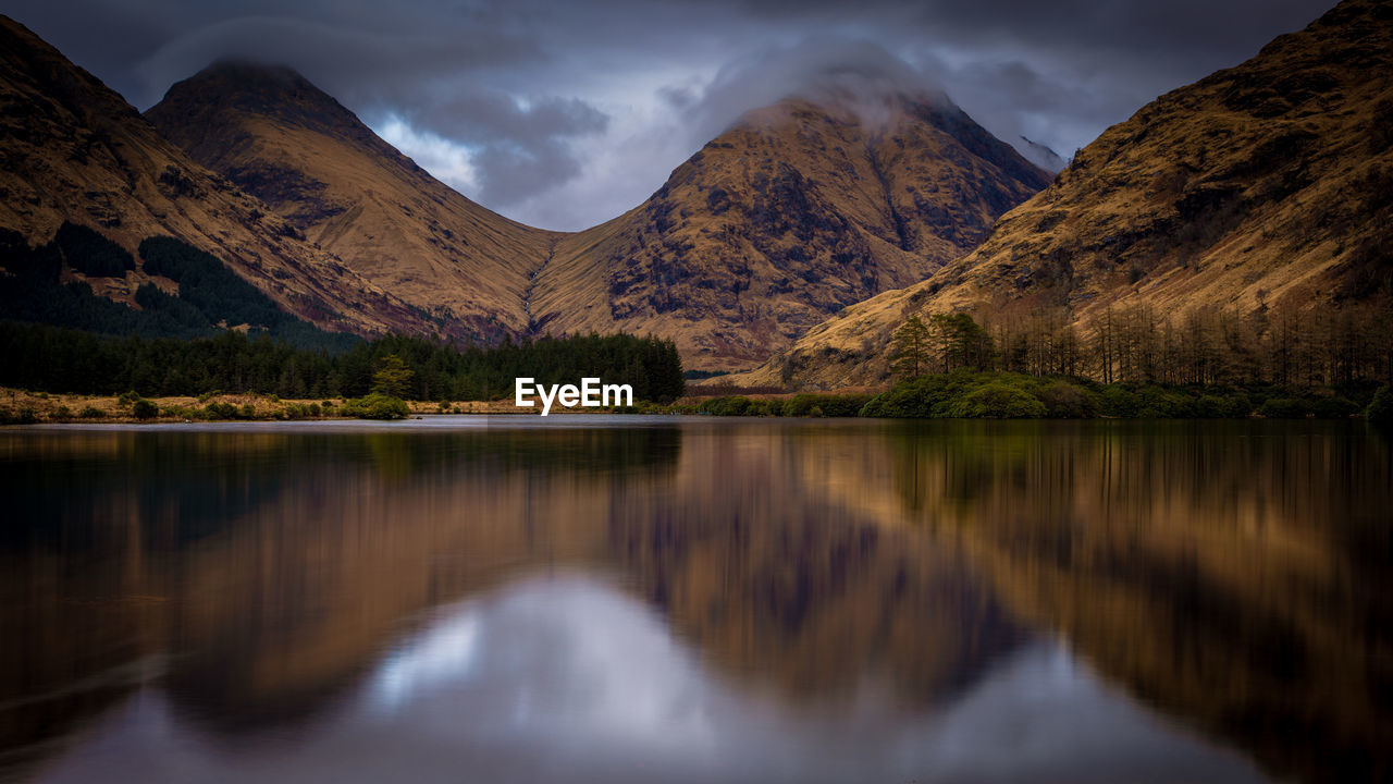 Lochan urr which is found in glen etive, scotland