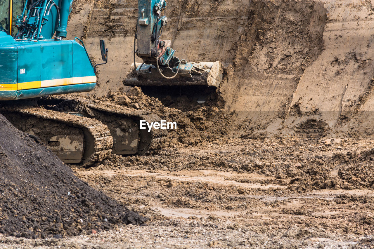 Bulldozer at construction site