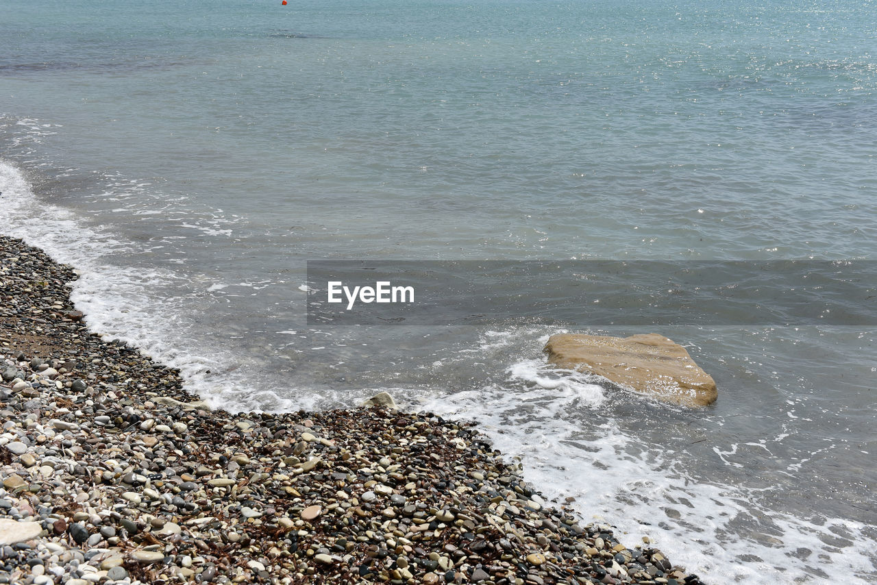 HIGH ANGLE VIEW OF SEA WAVES