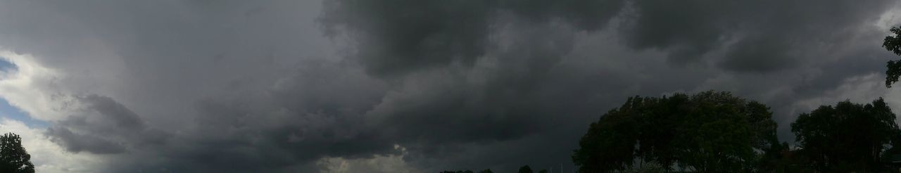 Panorama of stormy sky