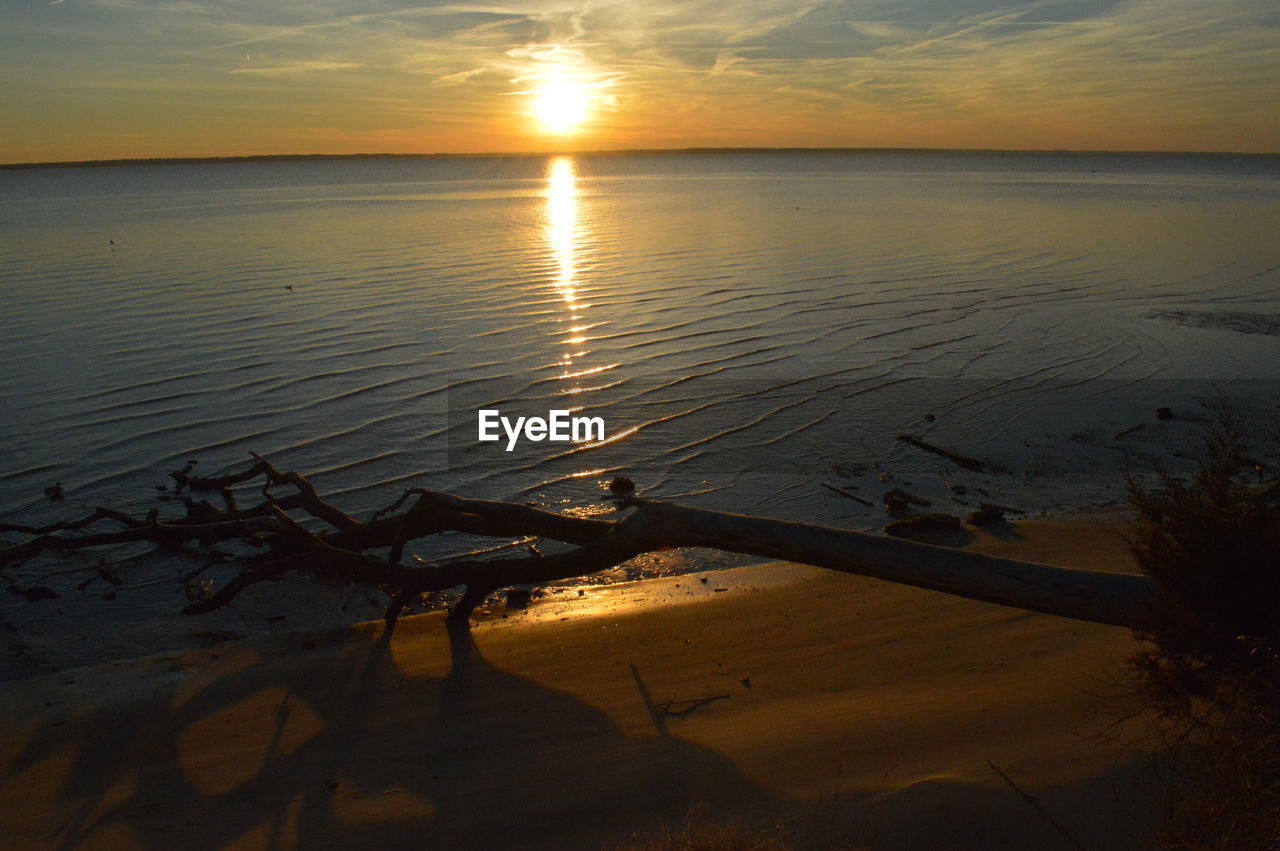 SCENIC VIEW OF SEA DURING SUNSET