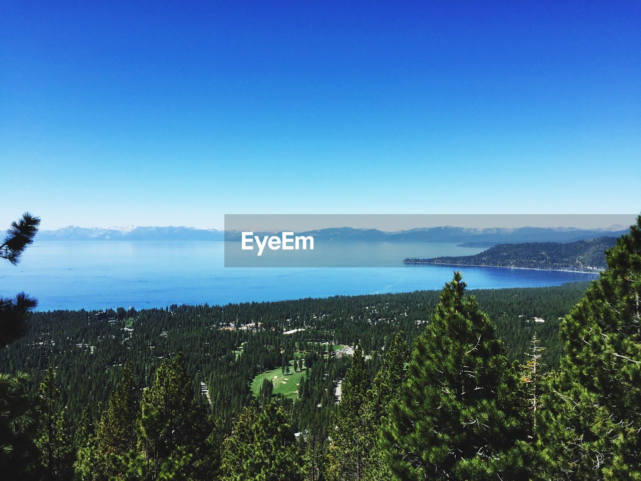 Coastline view on sunny day