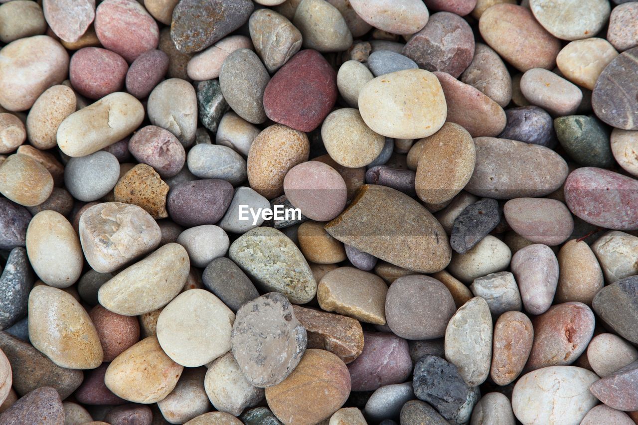 Full frame shot of stones on field